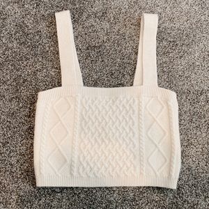 H&M cropped knit sweater tank top XS